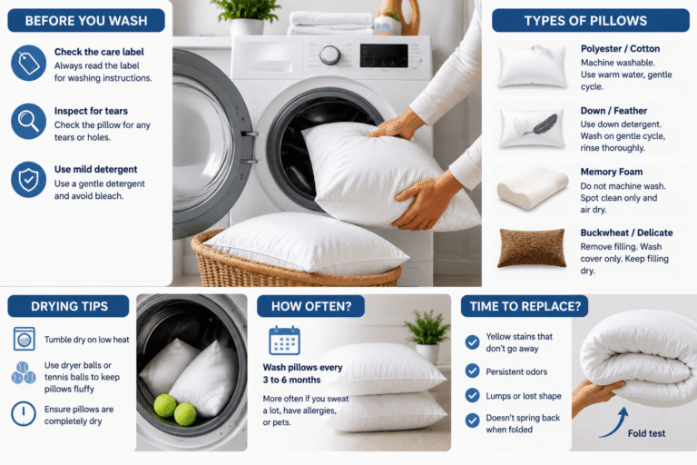 How to Wash Pillows: The Secret to Fresher, Allergy-Free, Better-Smelling Sleep Tonight how to wash pillows